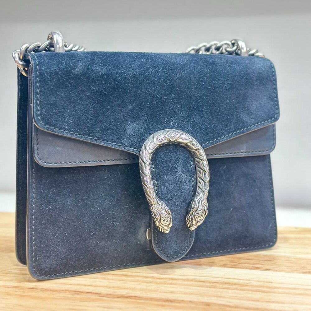Gucci Black Velvet Mini Dionysus Shoulder Bag Crossbody - Picture 6 of 7